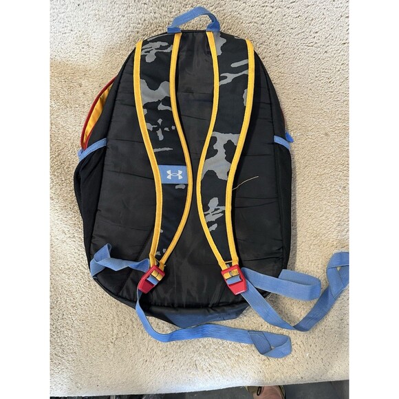 Under Armour UA Hustle 5.0 Storm Backpack Laptop Bookbag Grey Camo Multicolored - Picture 2 of 6